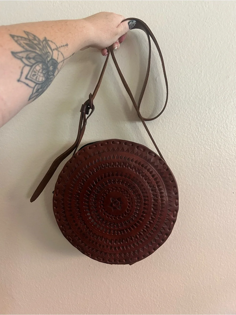 Handcrafted Mexican Leather Crossbody Bag 🤎 - Never Used